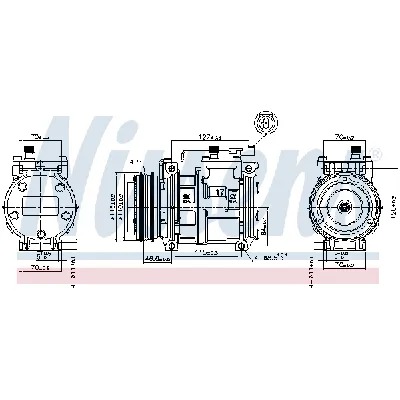 Kompresor, klima-uređaj NISSENS NIS 89329 IC-D851BC