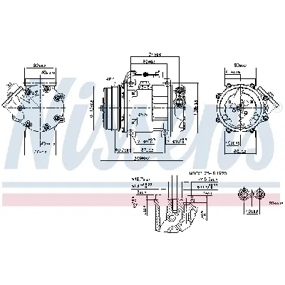 Kompresor, klima-uređaj NISSENS NIS 89347 IC-DD18E0