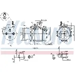 Kompresor, klima-uređaj NISSENS NIS 89349 IC-D155C1
