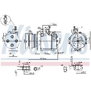 Kompresor, klima-uređaj NISSENS NIS 89349 IC-D155C1