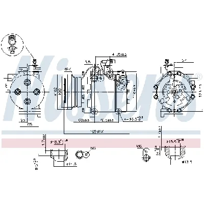 Kompresor, klima-uređaj NISSENS NIS 89349 IC-D155C1