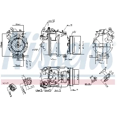 Kompresor, klima-uređaj NISSENS NIS 89417 IC-D155CC