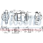 Kompresor, klima-uređaj NISSENS NIS 89422 IC-F633BD
