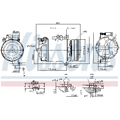Kompresor, klima-uređaj NISSENS NIS 89483 IC-E51DD8