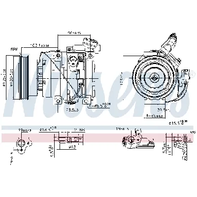 Kompresor, klima-uređaj NISSENS NIS 89576 IC-E51DDF