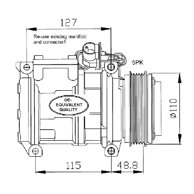 Kompresor, klima-uređaj NRF NRF 32048 IC-C2FE19