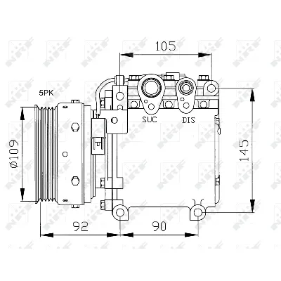 Kompresor, klima-uređaj NRF NRF 32049 IC-C2FE1A