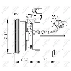 Kompresor, klima-uređaj NRF NRF 32055 IC-C2FE1D