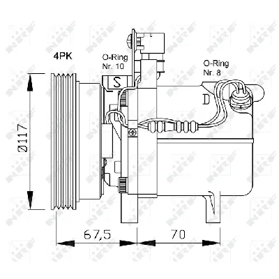Kompresor, klima-uređaj NRF NRF 32055 IC-C2FE1D