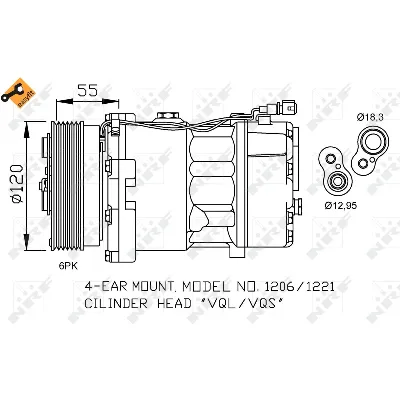 Kompresor, klima-uređaj NRF NRF 32064 IC-C2FE21