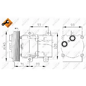 Kompresor, klima-uređaj NRF NRF 32084 IC-C2FE2C