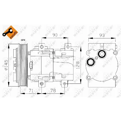 Kompresor, klima-uređaj NRF NRF 32084 IC-C2FE2C