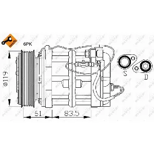 Kompresor, klima-uređaj NRF NRF 32108 IC-C2FE36