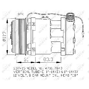 Kompresor, klima-uređaj NRF NRF 32132 IC-D60C05