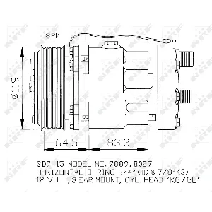 Kompresor, klima-uređaj NRF NRF 32133 IC-D1357D