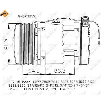 Kompresor, klima-uređaj NRF NRF 32142 IC-C3B642