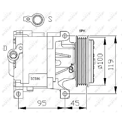 Kompresor, klima-uređaj NRF NRF 32183 IC-C2FE9B