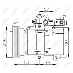 Kompresor, klima-uređaj NRF NRF 32204 IC-C2FEAC