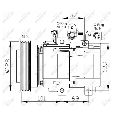 Kompresor, klima-uređaj NRF NRF 32204 IC-C2FEAC