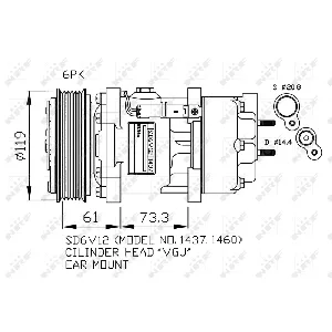 Kompresor, klima-uređaj NRF NRF 32217 IC-C2FDFD