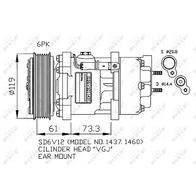 Kompresor, klima-uređaj NRF NRF 32217 IC-C2FDFD