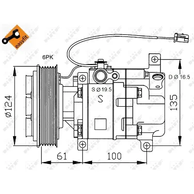 Kompresor, klima-uređaj NRF NRF 32233 IC-C2FE59