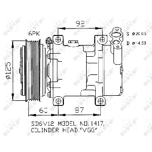 Kompresor, klima-uređaj NRF NRF 32235 IC-C2FE89