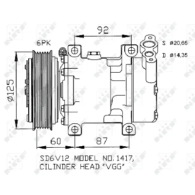 Kompresor, klima-uređaj NRF NRF 32235 IC-C2FE89