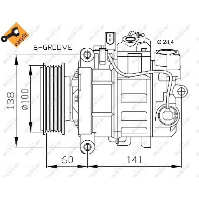 Kompresor, klima-uređaj NRF NRF 32263 IC-C2FE11