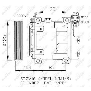 Kompresor, klima-uređaj NRF NRF 32267 IC-C2FDEC