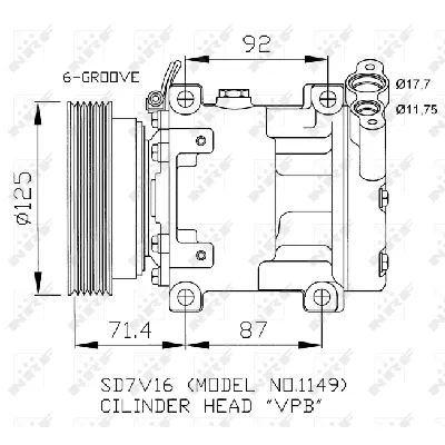Kompresor, klima-uređaj NRF NRF 32267 IC-C2FDEC