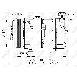 Kompresor, klima-uređaj NRF NRF 32269 IC-C2FDEE