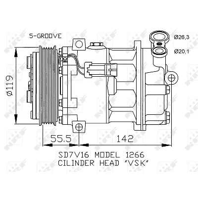 Kompresor, klima-uređaj NRF NRF 32269 IC-C2FDEE