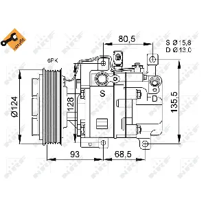 Kompresor, klima-uređaj NRF NRF 32408 IC-C2FEBD
