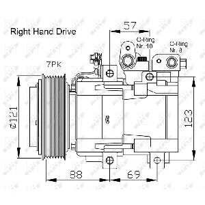 Kompresor, klima-uređaj NRF NRF 32443G IC-D11E1B