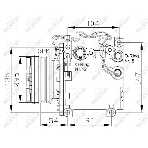 Kompresor, klima-uređaj NRF NRF 32455 IC-D60C07