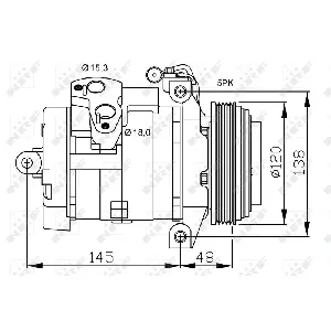 Kompresor, klima-uređaj NRF NRF 32470 IC-C2FEE6