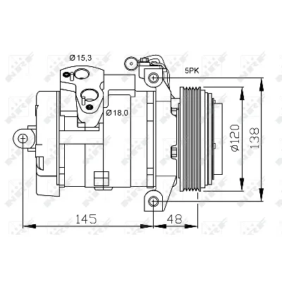 Kompresor, klima-uređaj NRF NRF 32470 IC-C2FEE6