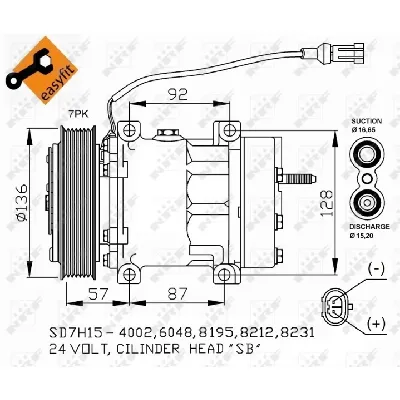 Kompresor, klima-uređaj NRF NRF 32477 IC-D25864