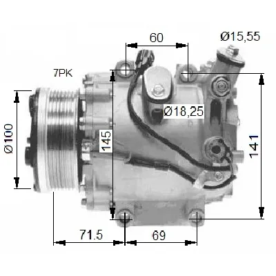 Kompresor, klima-uređaj NRF NRF 32491 IC-D13507