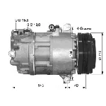 Kompresor, klima-uređaj NRF NRF 32493 IC-BFFCC0