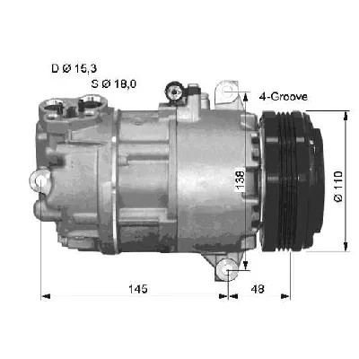 Kompresor, klima-uređaj NRF NRF 32493 IC-BFFCC0