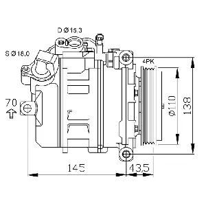 Kompresor, klima-uređaj NRF NRF 32520 IC-D13513