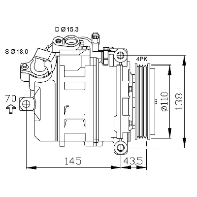 Kompresor, klima-uređaj NRF NRF 32520 IC-D13513