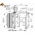 Kompresor, klima-uređaj NRF NRF 32567 IC-DF271D