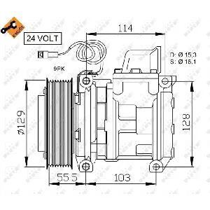 Kompresor, klima-uređaj NRF NRF 32567 IC-DF271D