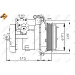 Kompresor, klima-uređaj NRF NRF 32698 IC-C3A6ED