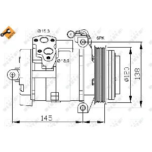 Kompresor, klima-uređaj NRF NRF 32698 IC-C3A6ED