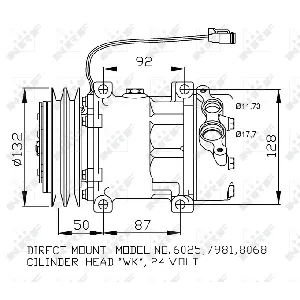 Kompresor, klima-uređaj NRF NRF 32704 IC-D25872