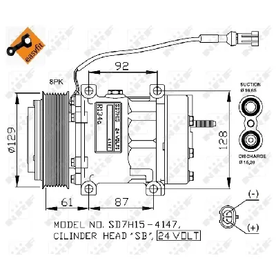 Kompresor, klima-uređaj NRF NRF 32780 IC-F7B661